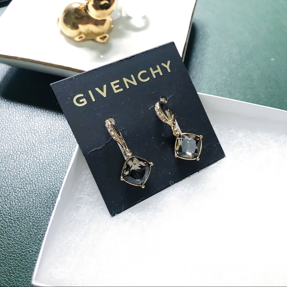 Givenchy crystal square drops earrings New